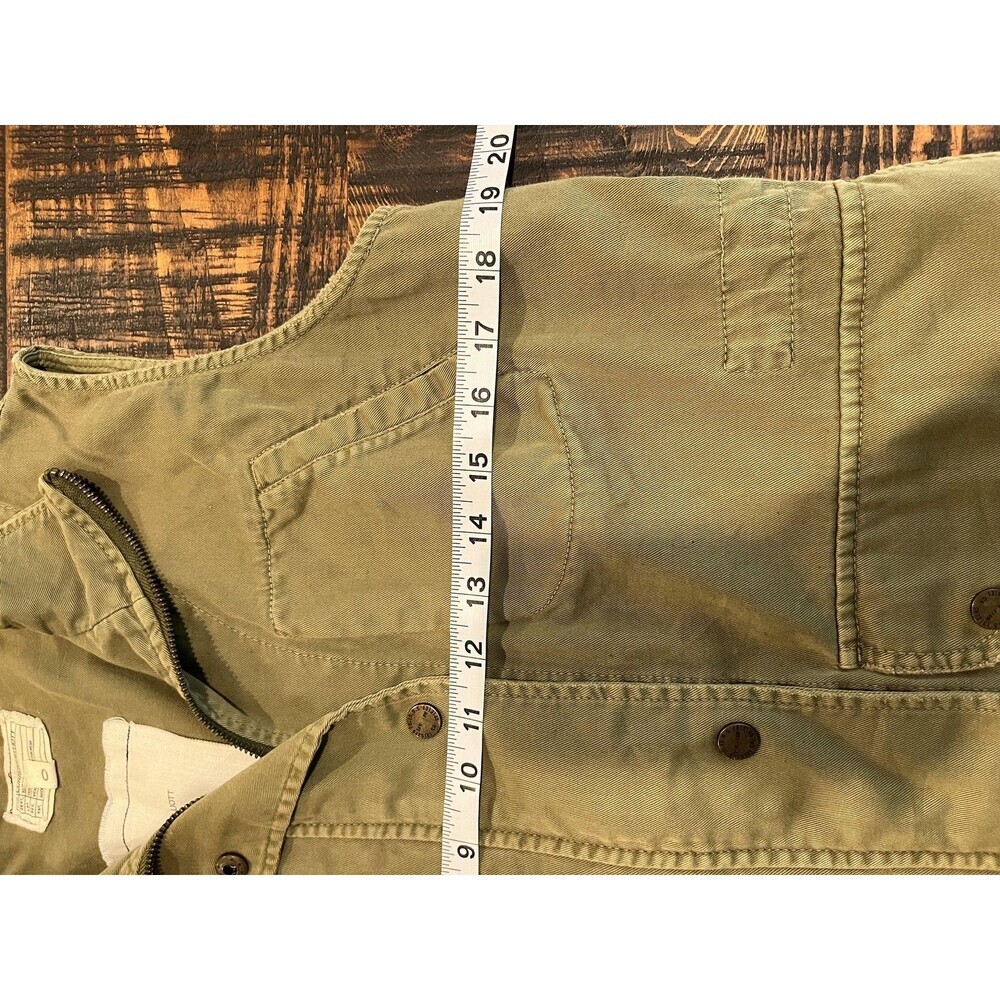 Current/Elliott Vest Womens 0 XS Olive Green The Leisure Military Utility 4393 - Picture 6 of 7